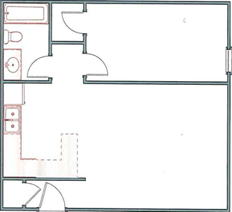 One Bedroom / One Bath - 652 Sq.Ft.*