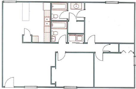 Three Bedroom / Two Bath - 1,366 Sq.Ft.*